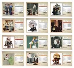 The Saturday Evening Post Large Desk Promotional Calendar 2023