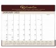 Burgundy Vinyl Top Promotional Desk Pad Calendar 2023