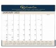 Navy Vinyl Top Promotional Desk Pad Calendar 2023