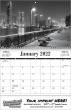 Black & White Wall Calendar 2026 