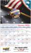 2026 Promotional calendar Patriotic America,Stapled, Item BC-2401 open view