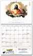 2026 Stewardship Catholic Art Calendar open view with Spiral binding Item BLM-IAMCC