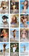 Female models customized promo calendar monthly images