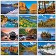 Promotional calendar with landscapes images of the USA
