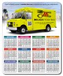 2023 Plastic Card Calendar 8.5x11 Full-Color Imprint Two Sides - 14 pt. Custom Grid Design